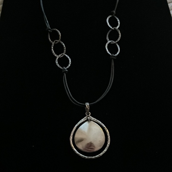 Silpada Leather Necklace with Sterling Silver Pendant - Picture 3 of 4